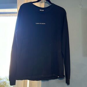NF merch “leave me alone” size large black distressed